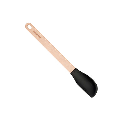  Epicurean Silicone Series Natural/Black Small Spatula Utensil on a white background